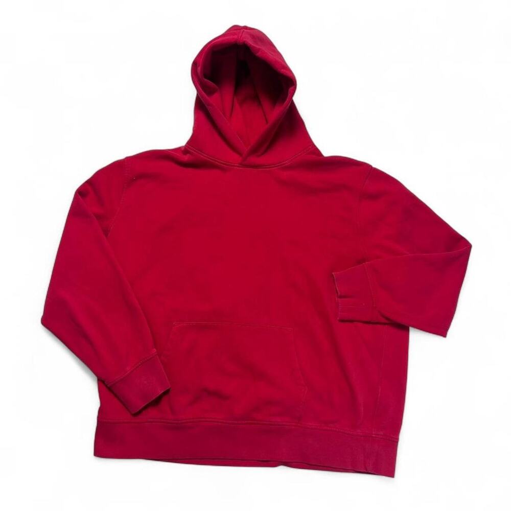 GAP Y2k Vintage Double Layer Red Cotton Blend Hoodie Sweatshirt XXL